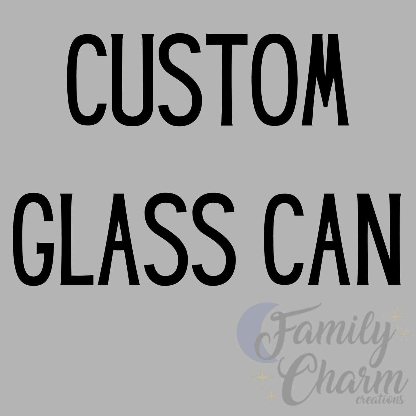 Custom Glass can cup